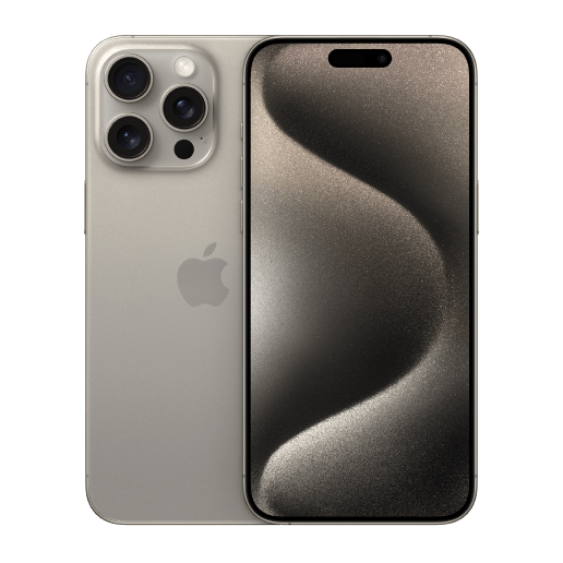 iPhone 15 Pro Max in Natural Titanium finish