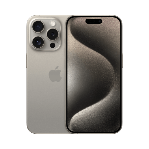 iPhone 15 Pro in Natural Titanium finish